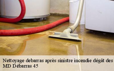 Nettoyage debarras après sinistre incendie dégât des eaux  45 Loiret  MD Débarras 45