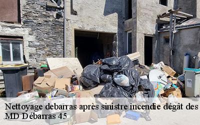 Nettoyage debarras après sinistre incendie dégât des eaux   saint-maurice-sur-fessard-45700 MD Débarras 45